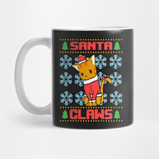 Santa Claws Ugly Christmas Sweater Mug